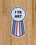1 Year HRT Milestone Sticker